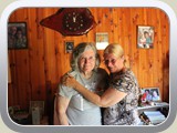 Marilyn saying goodbye to Mom (Grandma Beard)