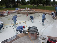 Pebble Tec being applied 