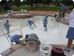 Pebble Tec being applied 