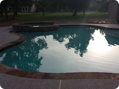 Pool has water