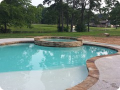Pool has water