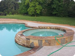 Pool has water