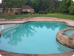 Pool has water